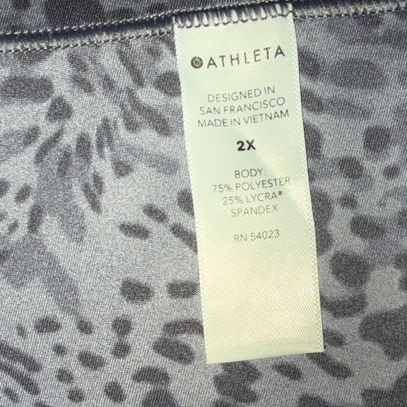 ATHLETA Salutation Stash Capri II Leggings Liquid Tempest Violet Women’s 2X - Picture 2 of 7